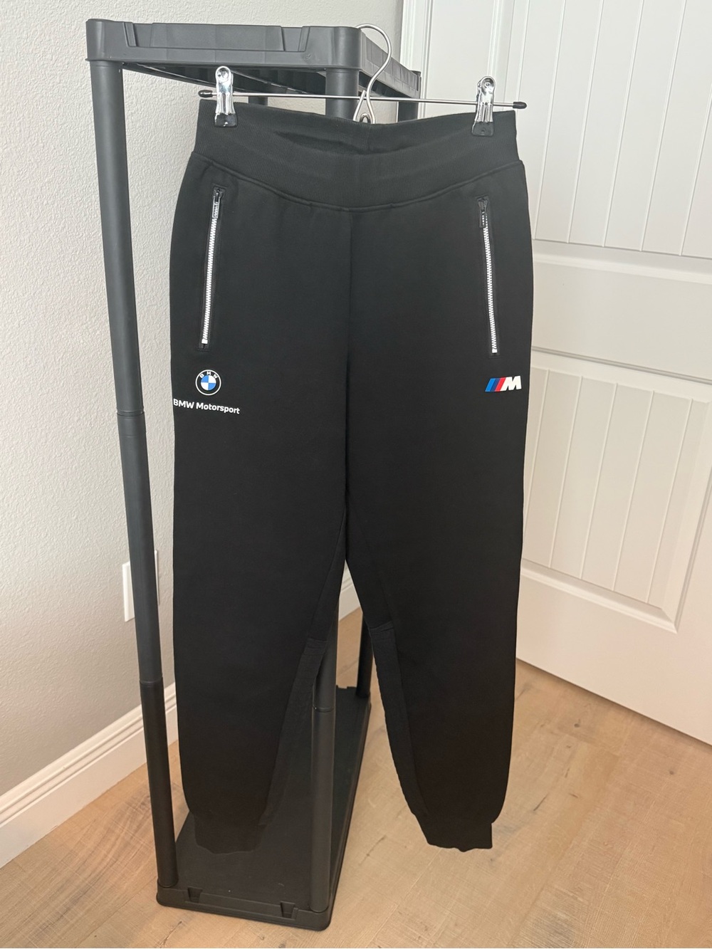 Puma Black BMW Motorsport Jogger Sweatpants with M Stripe Accent